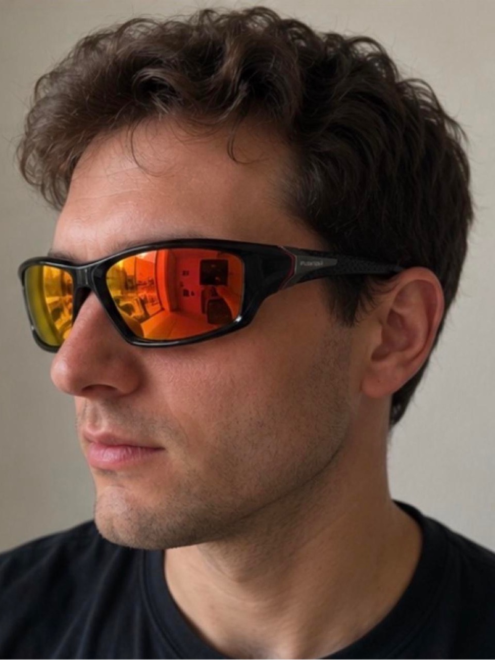 Polarized Sports Sunglasses Orange Mirror UV400 Outdoor